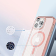 Pouzdro pro iPhone 16 Pro, Shockproof Hybrid, s fólií na displej, pro MagSafe, růžové