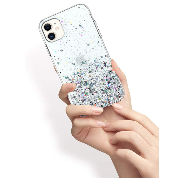 Pouzdro pro iPhone 11, Glittery, průhledné