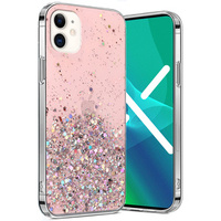 Pouzdro pro iPhone 11, Glittery, růžové