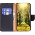 Klopové pouzdro pro Samsung Galaxy A55 5G, Wallet Litchi Leather, černé