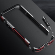 Pouzdro LUPHIE pro iPhone 15 Plus, Armor Bumper, černá / červená