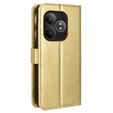 Klopové pouzdro pro Realme GT 6 / 6T, Crazy Horse Wallet, zlaté
