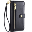 Klopové pouzdro pro Samsung Galaxy A54 5G, Wallet Zipper Pocket, černé