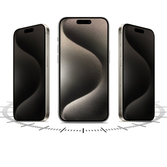2 x Fólie na ochranu soukromí pro iPhone 15, ERBORD Anti-Spy Hydrogel