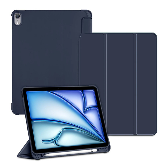 Pouzdro pro iPad Air 13" 2025/2024 (7/6 gen.), Smartcase s prostorem pro stylus, námořnicky modré