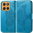 Klopové pouzdro pro Motorola Moto G15 / Motorola Moto G15 Power, Butterfly, modré