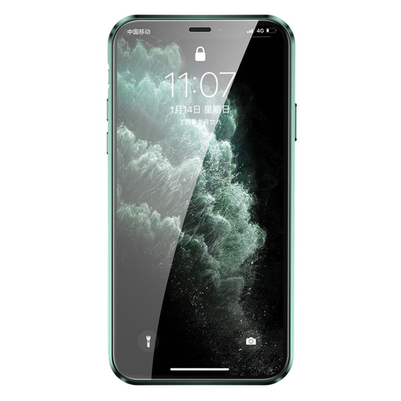 Pouzdro pro iPhone 12 Mini, Magnetic Dual Glass, zelené