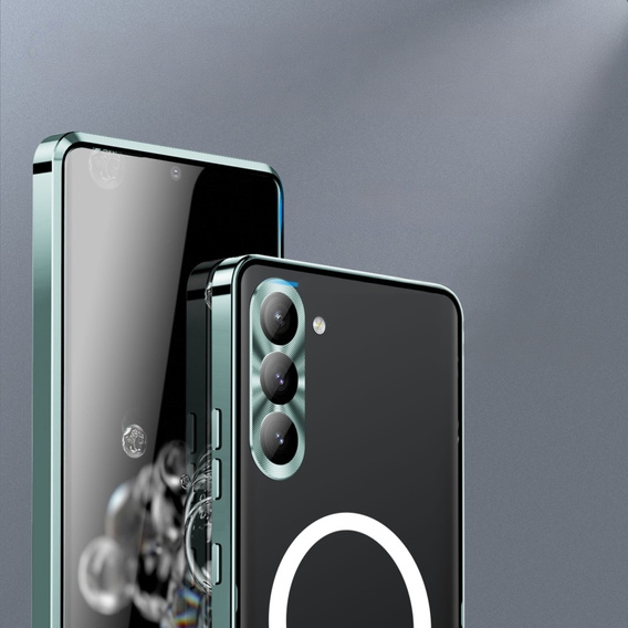 Ochranné pouzdro na fotoaparát pro Samsung Galaxy S24+ Plus, CamShield MagSafe, transparentní / zelené