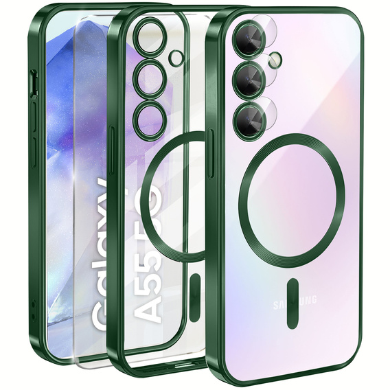 Pouzdro pro Samsung Galaxy A55 5G, Electro MagSafe, + sklo na displej
