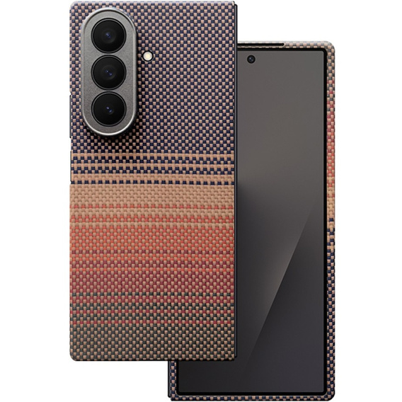 Pouzdro pro Samsung Galaxy Z Fold6 5G - magnetické aramidové vlákno, oranžové