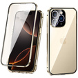 Pouzdro pro iPhone 16 Pro Max, Magnetic Dual Glass, zlaté