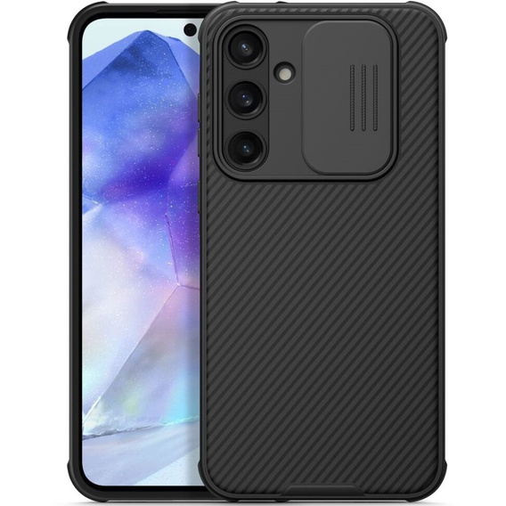 Pouzdro pro Samsung Galaxy A55 5G, obrněné Nillkin, CamShield Pro, černé