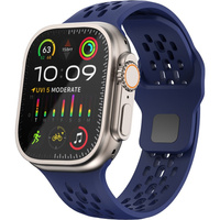 Silikonový řemínek pro Apple Watch 1/2/3/4/5/6/7/8/SE/ULTRA 42/44/45/49MM, námořnická modř