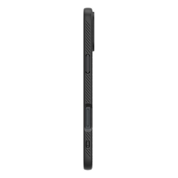 Pouzdro Spigen pro iPhone 16, Liquid Air, černé + 9H tvrzené sklo