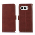 Klopové pouzdro pro T Phone 3 5G, Crazy Horse Wallet, hnědé
