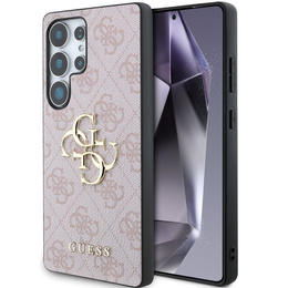 Pouzdro GUESS pro Samsung Galaxy S25 Ultra, 4G Big Metal Logo, růžový
