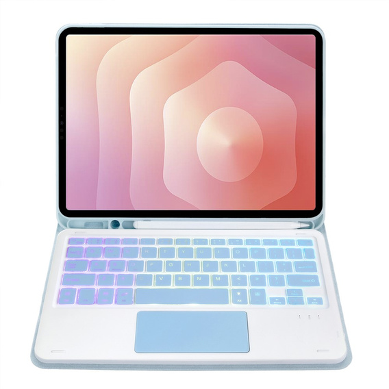 Pouzdro s podsvícenou klávesnicí Bluetooth a touchpadem pro Samsung Galaxy Tab S11