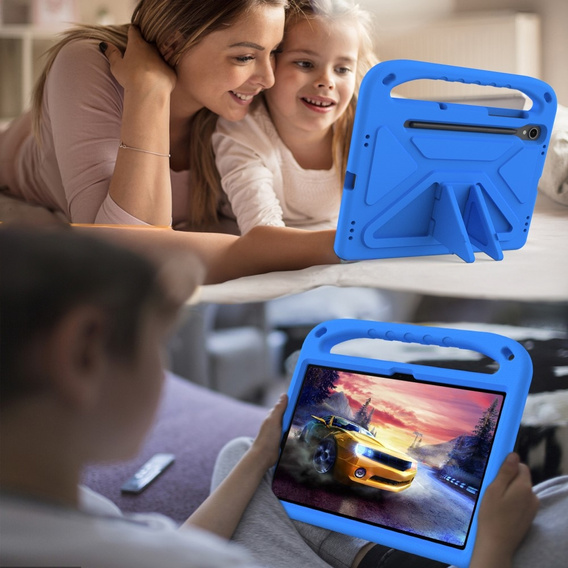 Dětské pouzdro pro Samsung Galaxy Tab S10 Lite / S10 FE / S9 FE, s rukojetí, modré
