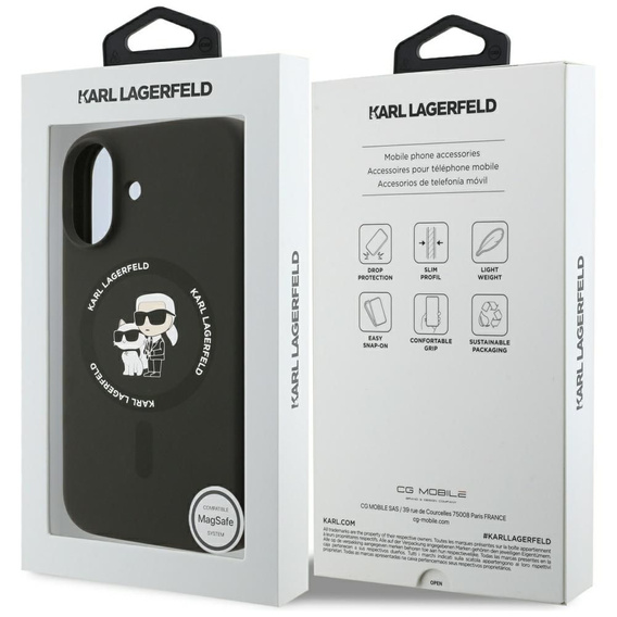 Pouzdro Karl Lagerfeld Silicone Body Ring MagSafe pro Apple iPhone 17