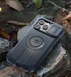 Pancéřové pouzdro pro iPhone 16 Pro Max, Dexnor CamProtect MagSafe, modré (dva rámečky)