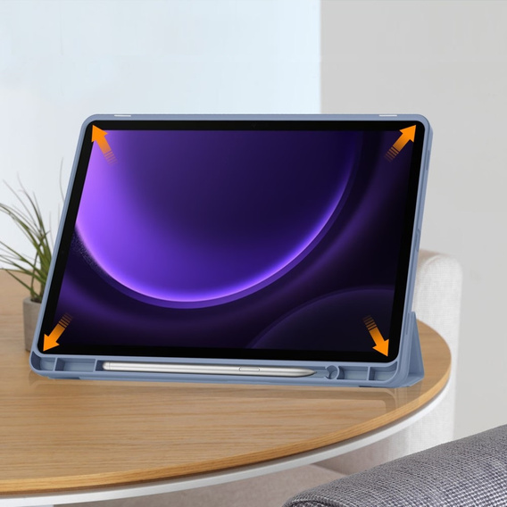 Pouzdro pro Samsung Galaxy Tab S10 Lite / S10 FE / S9 FE, Smartcase s prostorem pro stylus, fialové