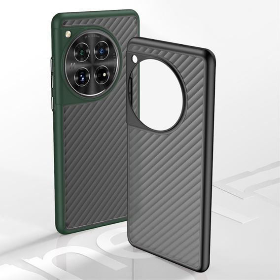 Pouzdro pro OnePlus 12 5G, Fusion Twill Stripe, transparentní / černé