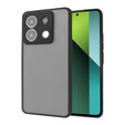 Silikonové pouzdro pro Xiaomi Redmi Note 13 Pro 5G, s ochranou fotoaparátu, transparentní / černé + Tvrzené sklo 9H
