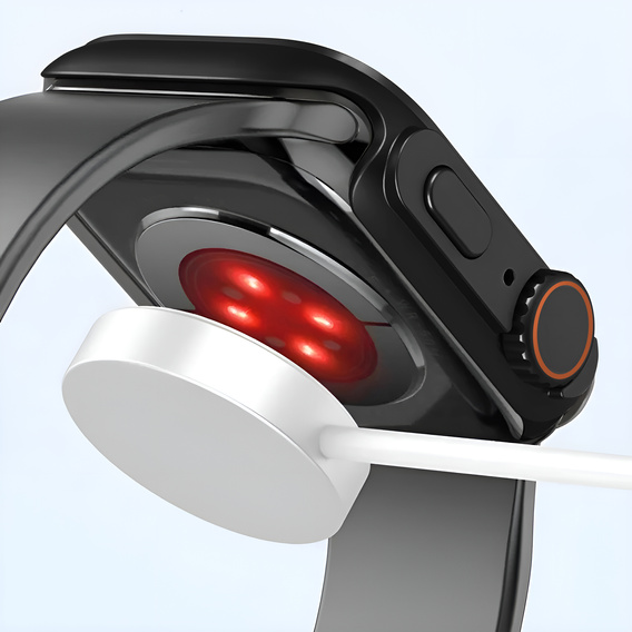 2w1 Etui + Szkło Hartowane Case do Apple Watch 7 / 8 41MM, Czarne/Czerwone