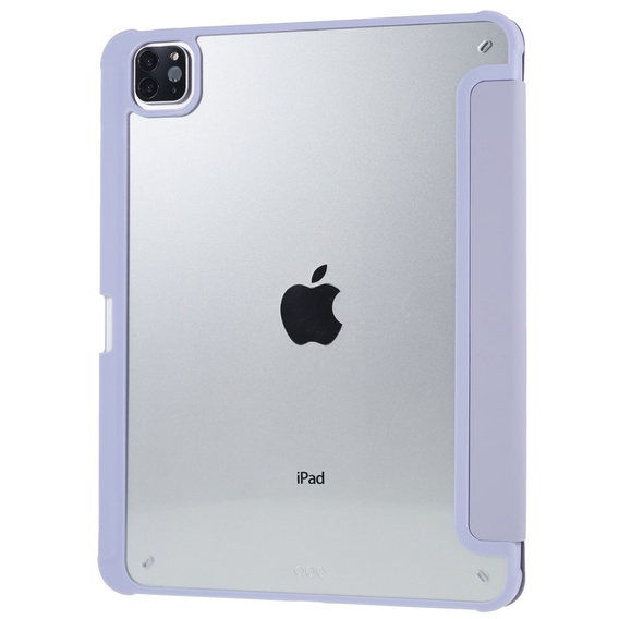Pouzdro pro iPad Pro 11 2022 / 2021 / 2020 / 2018, Smartcase Hybrid, se slotem na stylus, fialové