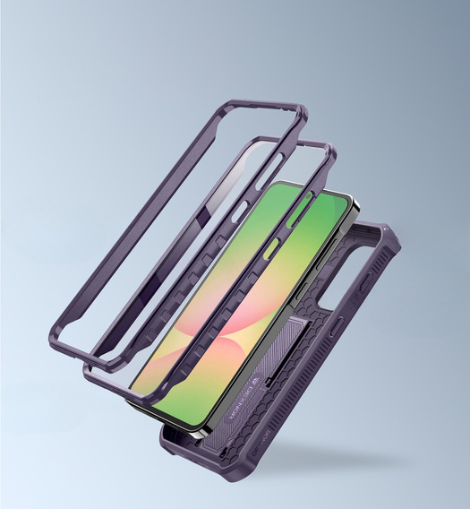 Pancéřové pouzdro pro Samsung Galaxy A56 5G, Dexnor Full Body (Two Frames), fialové