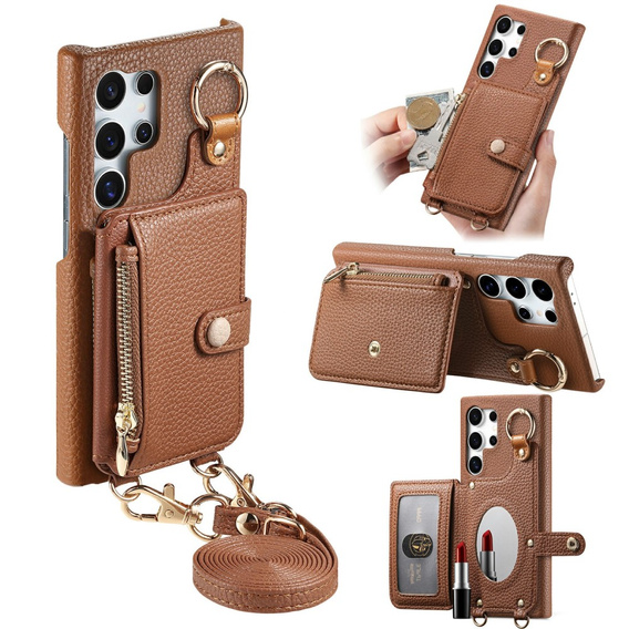 Pouzdro pro Samsung Galaxy S25 Ultra, GKK Leather, černé