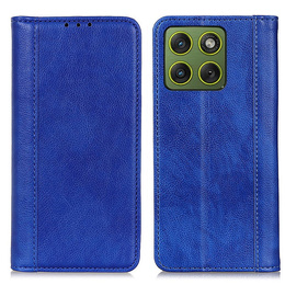 Pouzdro s klopou Split Leather pro Motorola Edge 70