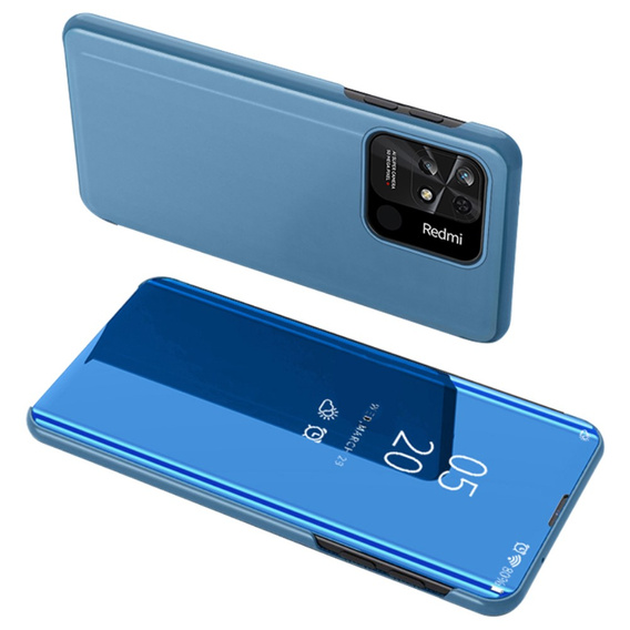 Pouzdro pro Xiaomi Redmi 10C, Clear View, modré