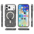 Pouzdro pro iPhone 17 Pro, pro MagSafe, třpytivé - průsvitné černé