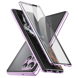 Pouzdro pro Samsung Galaxy S21 Ultra, Magnetic Dual Glass, fialové