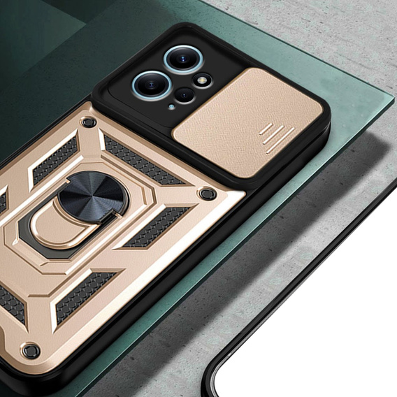 Pouzdro pro Xiaomi Redmi Note 12 4G, CamShield Slide, zlaté