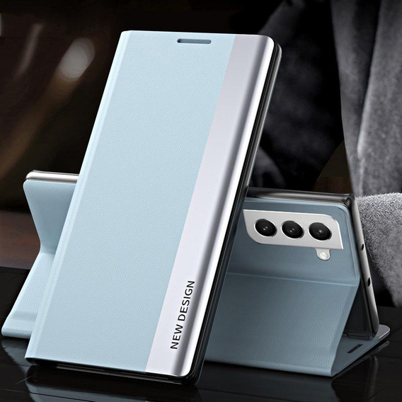 Klopové pouzdro pro Samsung Galaxy S22 5G, Side Magnetic, světle modré