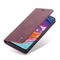 Pouzdro CASEME pro Samsung Galaxy A70, Leather Wallet Case, kaštanové