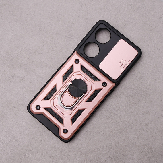 Pouzdro pro Oppo A98 5G, CamShield Slide, růžové rose gold