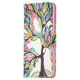 Klopové pouzdro pro Samsung Galaxy M34, Wallet, tree of life, bílé