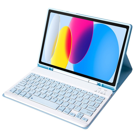Pouzdro + klávesnice iPad 10.9 2022 10 Gen, Pen Slot, modré