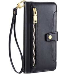 Klopové pouzdro pro Samsung Galaxy A54 5G, Wallet Zipper Pocket, černé