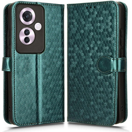 Flipové pouzdro pro Oppo Reno 11F 5G, Wallet Rhombus, zelené