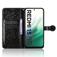 Klopové pouzdro pro Xiaomi Redmi 15 5G / 4G, Wallet Rhombus, černé