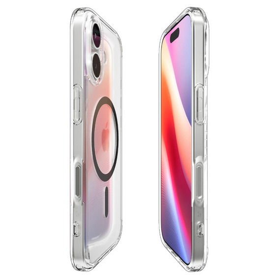 Spigen Ultra Hybrid MagSafe pouzdro pro iPhone 17, čiré/grafitové