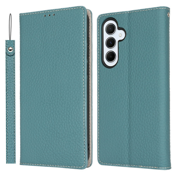 Klopové pouzdro pro Samsung Galaxy S25+ Plus, Litchi Skin Grain, modré