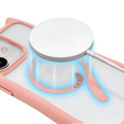 Pouzdro pro iPhone 11, pro MagSafe, Cute Cat, růžové + sklo na displej