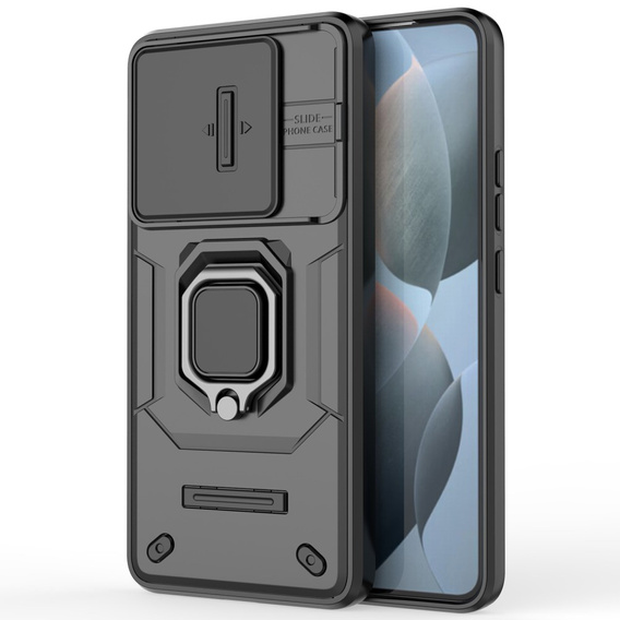 Pouzdro pro Xiaomi Poco F6 Pro, KickStand Camera Lens, černé