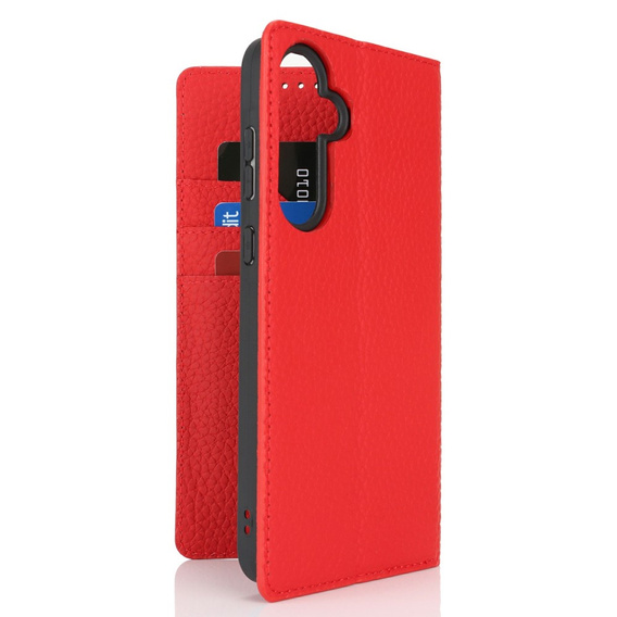 Klopové pouzdro pro Samsung Galaxy S25, Litchi Skin Grain, červené