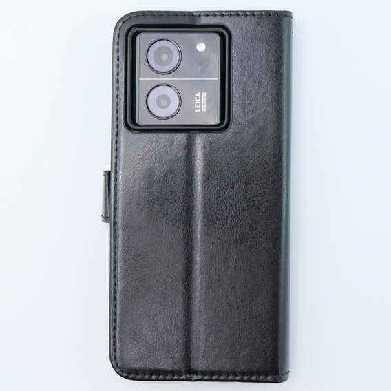 Klopové pouzdro pro Xiaomi 13T / 13T Pro, Crazy Horse Wallet, černé